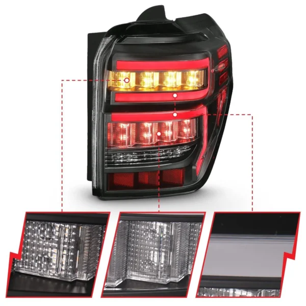 Custom Rear LED Tail Light Black Housing – 2014+ Toyota 4Runner