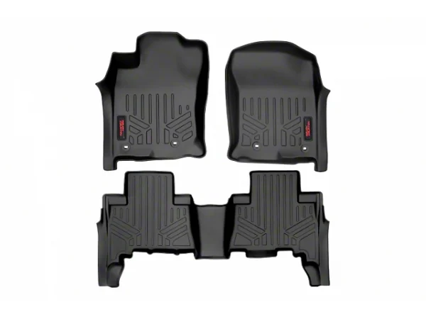 Rough Country Heavy Duty Front and Rear Floor Mats; Black