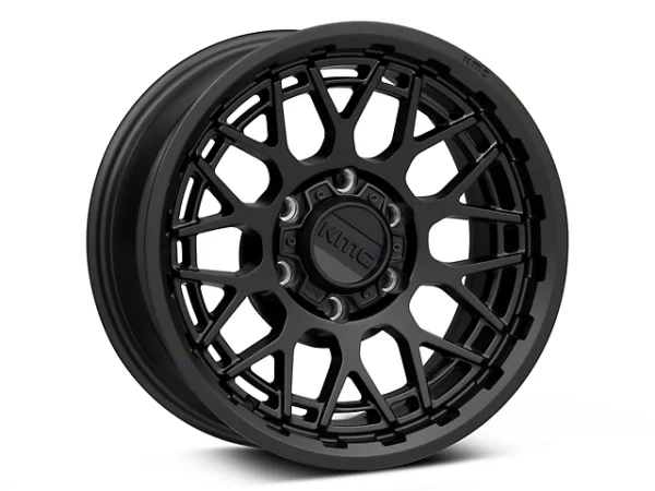 KMC Technic Satin Black 6-Lug Wheel; 17×8.5; 18mm Offset