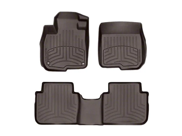 Weathertech Front and Rear Floor Liner HP; Cocoa